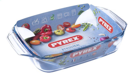 Pyrex irresistible braadslede glas 35x23x6,5cm 2,9l