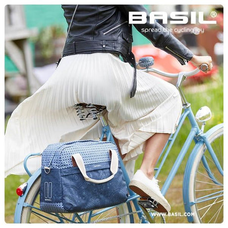 Basil Bohème fietsschoudertas - groen, 18L