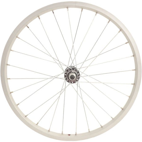 Voorwiel 20*175 aluminium vaste as - zilver