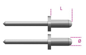 Beta 1741rv Aluminium Blind Tang Nails 3,8k (P 100)