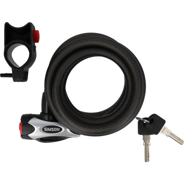 Simson spiraalkabelslot pro size xxl - 12mm x 180cm