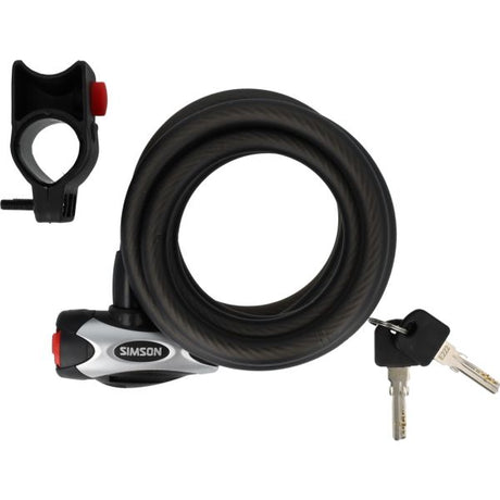 Simson spiraalkabelslot pro size xxl - 12mm x 180cm
