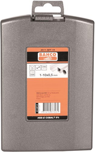 Bahco hss-e borenset | kobalt | voor metaal - 19-delig - 4511-set-19