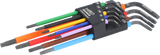 Bahco torx sleutelset t8 - t40 stiftsleutels, torx®, lang, gefosfateerd, gekleurd, metrisch - 9-delig - c1997torx 9p