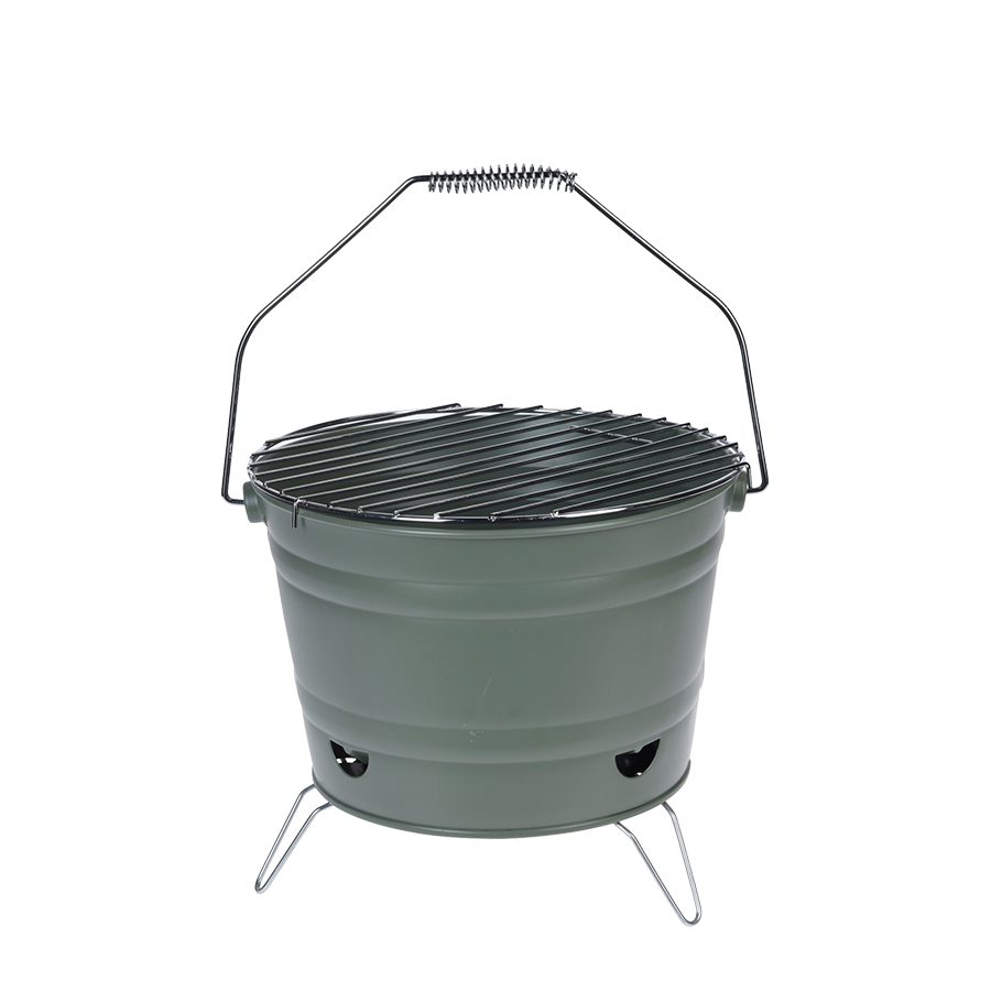 Bbq barbecue emmer groen ø27cm