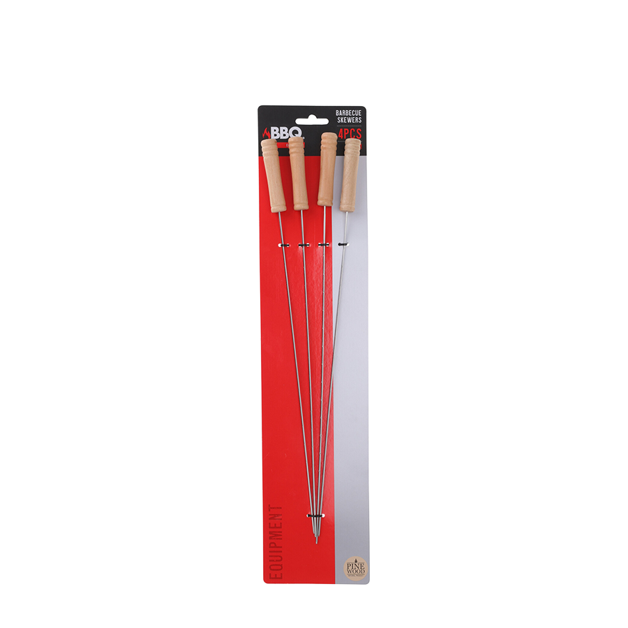 Bbq barbecue vleesspiezen 40cm 4 stuks