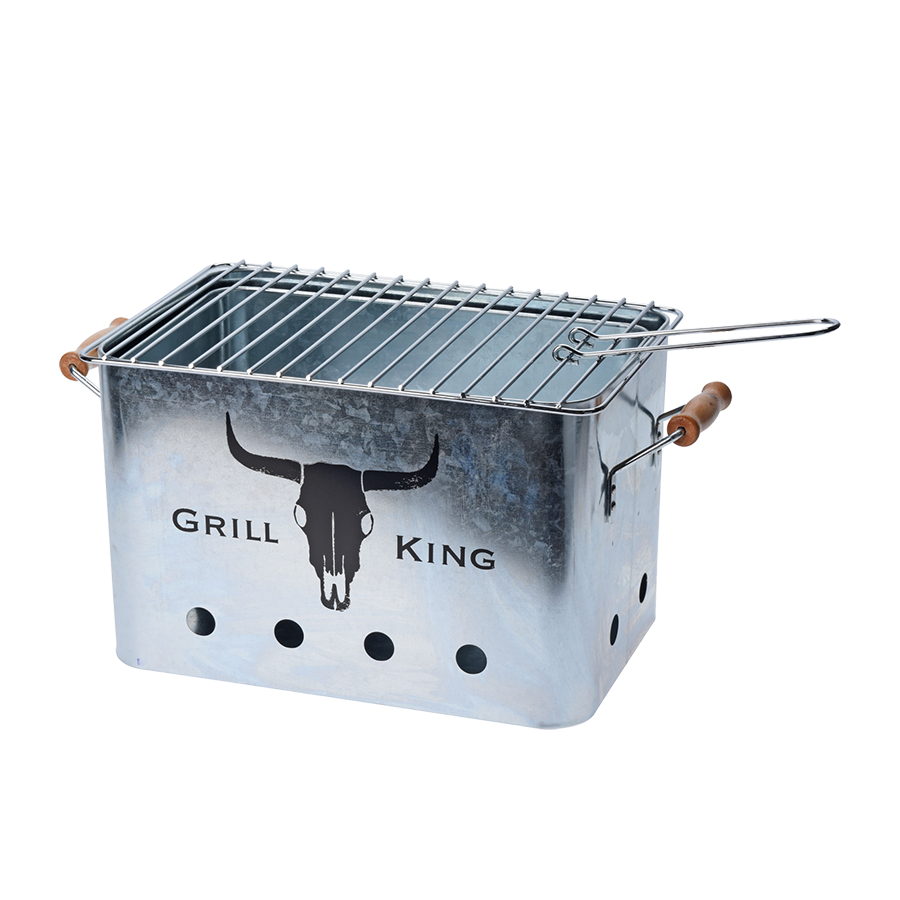 Bbq barbecue zilver 32x20x20cm
