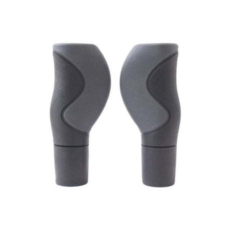 Ergonomisch handvatset - 2-componenten - 130 130mm - Zwart Grijs - Met snijrand - Bar-end dopje