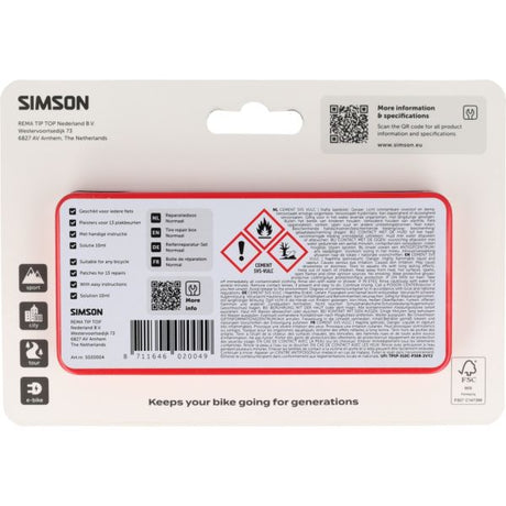 Simson reparatiedoos normaal op kaart