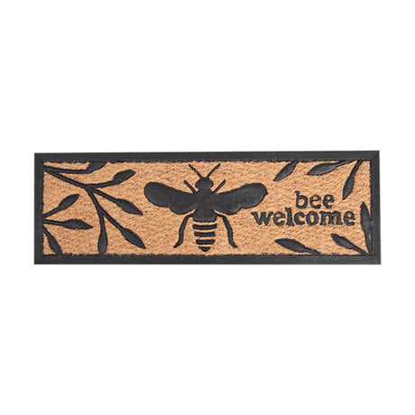 Esschert design deurmat bijenprint rubber kokos 25x75,5cm