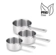 Beka cicla 3-delige steelpannen set - ø 16, 18, 20 cm - gerecycleerd rvs - inox - pfas-vrij - geschikt voor inductie - 3 sauspannen - chroom