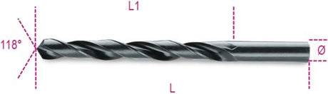 Beta spiraalboren, korte uitvoering hss gewalst 410 1,25 - 004100043