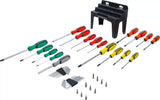 Bgs technic screwdriver set with bit assortment in a plastic stand 44-piece