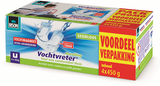 Bison vochtvreter® magneet voordeelverpakking 4x 450g - parfumvrije navulling voor vochtvreter® apparaat, bestrijd hoge luchtvochtigheid in woonruimtes, ook geschikt voor caravans en campers