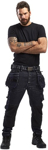 Blåkläder baggy denim stretch x1900 19991141 | zwart | maat c52 - 7330509513958