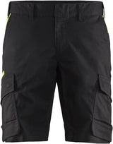 Blåkläder industrie short met stretch 14461832 | zwart high vis geel | maat 48 - 7330509758434