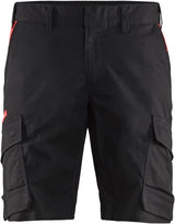 Blåkläder industrie short met stretch 14461832 | zwart rood | maat 46 - 7330509758533
