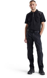 Blåkläder industrie werkbroek stretch met kniezakken 14481832 | zwart donkergrijs | maat 60 - 7330509760888
