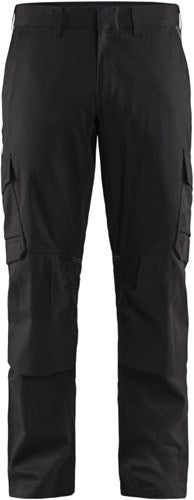 Blåkläder industrie werkbroek stretch met kniezakken 14481832 | zwart donkergrijs | maat 60 - 7330509760888