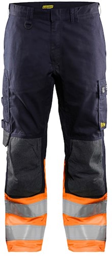 Blåkläder multinorm inherent werkbroek 14881513 | marineblauw oranje | maat 44 - 7330509720370