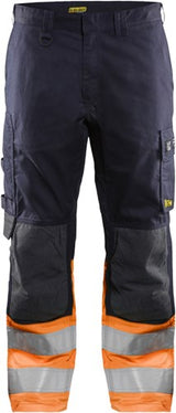 Blåkläder multinorm inherent werkbroek 14881513 | marineblauw oranje | maat 48 - 7330509720394