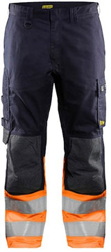 Blåkläder multinorm inherent werkbroek 14881513 | marineblauw oranje | maat 60 - 7330509720455