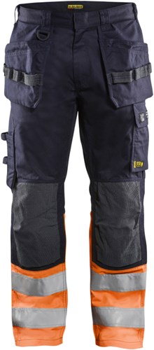 Blåkläder multinorm inherent werkbroek 14891513 | marineblauw oranje | maat 58 - 7330509720639