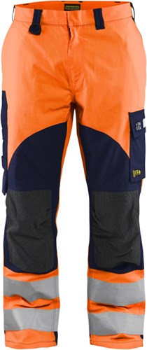 Blåkläder multinorm inherent werkbroek 15881513 | high vis oranje marineblauw | maat 56 - 7330509720820