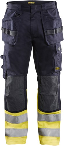 Blåkläder multinorm werkbroek inherent 14891512 | marine high vis geel | maat 46 - 7330509627327