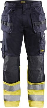 Blåkläder multinorm werkbroek inherent 14891512 | marine high vis geel | maat 58 - 7330509627389