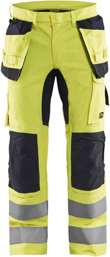 Blåkläder multinorm werkbroek inherent met stretch 15871512 | high vis geel marineblauw | maat 48 - 7330509662441