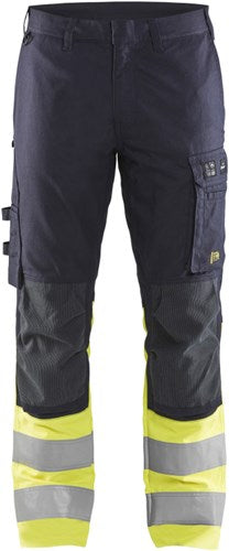 Blåkläder multinorm werkbroek inherent met stretch 17871512 | marine high vis geel | maat 44 - 7330509805145