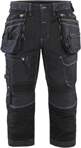 Blåkläder piraatbroek denim stretch x1900 19911141 | marineblauw zwart | maat 56 - 7330509554517