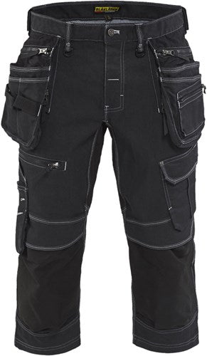 Blåkläder piraatbroek denim stretch x1900 19911141 | zwart | maat 44 - 7330509532829