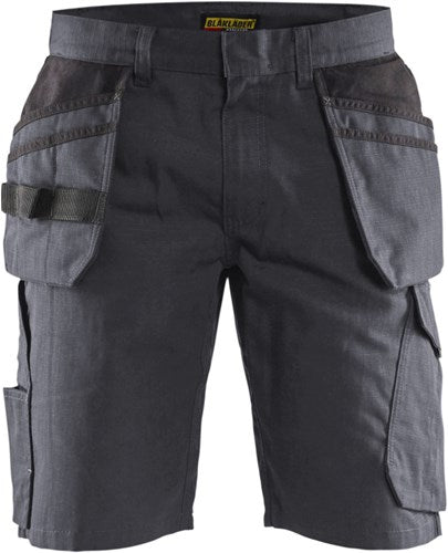 Blåkläder service short met spijkerzakken 14941330 | medium grijs zwart | maat 50 - 7330509688847
