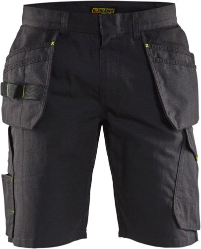 Blåkläder service short met spijkerzakken 14941330 | zwart high vis geel | maat 52 - 7330509688953