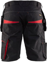 Blåkläder service short met spijkerzakken 14941330 | zwart rood | maat 50 - 7330509689042