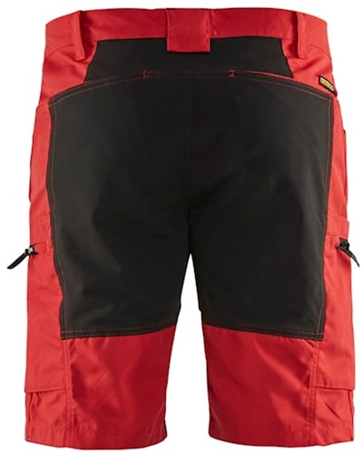 Blåkläder service short stretch 14491845 | rood zwart | maat 56 - 7330509586709