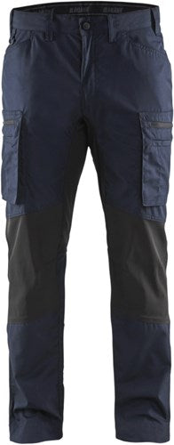 Blåkläder service werkbroek met stretch 14591845 | donker marineblauw zwart | maat 54 - 7330509498330