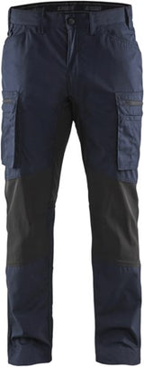 Blåkläder service werkbroek met stretch 14591845 | donker marineblauw zwart | maat 56 - 7330509498347