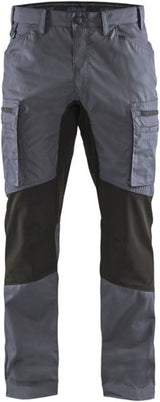Blåkläder service werkbroek met stretch 14591845 | grijs zwart | maat 52 - 7330509498743