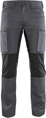 Blåkläder service werkbroek met stretch 14591845 | medium grijs zwart | maat 46 - 7330509748770