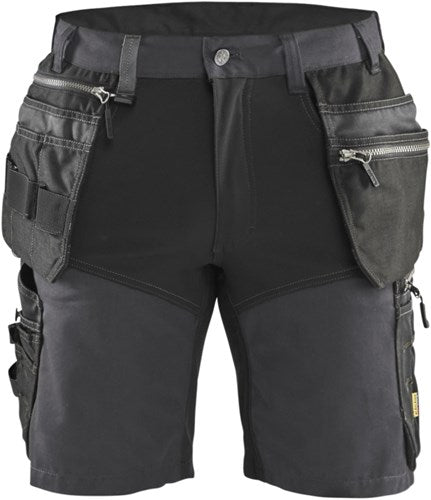 Blåkläder short met stretch 15981860 | medium grijs zwart | maat 46 - 7330509838372