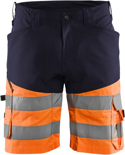 Blåkläder short met stretch high-vis 15411811 | marineblauw oranje | maat 46 - 7330509697627