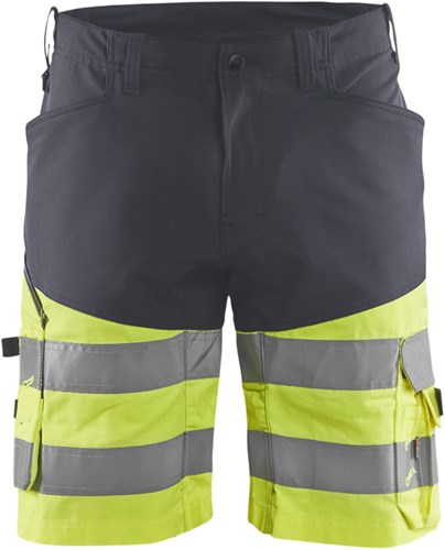 Blåkläder short met stretch high-vis 15411811 | medium grijs high vis geel | maat 50 - 7330509785737