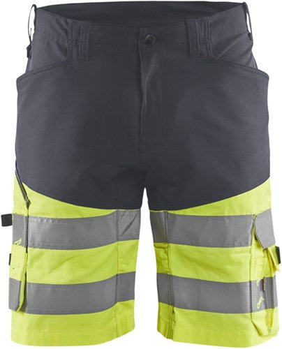 Blåkläder short met stretch high-vis 15411811 | medium grijs high vis geel | maat 54 - 7330509785751