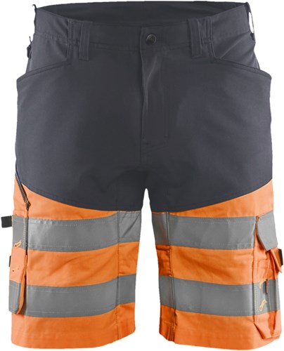 Blåkläder short met stretch high-vis 15411811 | medium grijs high vis oranje | maat 44 - 7330509748268