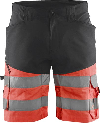 Blåkläder short met stretch high-vis 15411811 | zwart high vis rood | maat 44 - 7330509799482