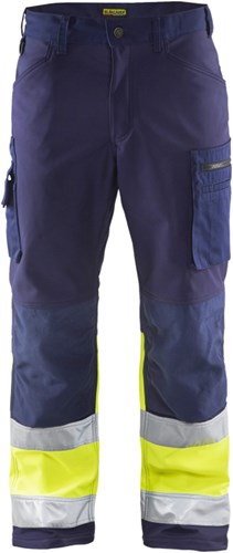 Blåkläder softshell werkbroek high-vis 15622517 | marine high vis geel | maat 46 - 7330509585986