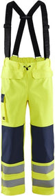 Blåkläder vlamvertragende regenbroek level 2 13132022 | high-vis geel marineblauw | maat xs - 7330509783641